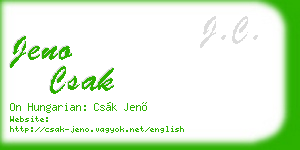 jeno csak business card